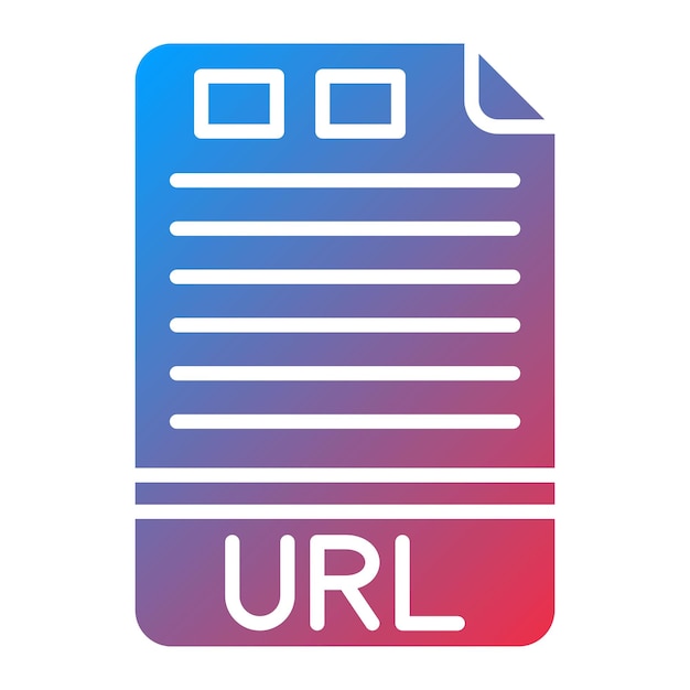 La imagen vectorial del icono de la URL se puede utilizar para los formatos de archivo
