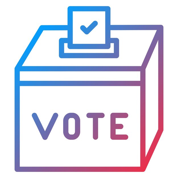 Imagen vectorial del icono de la urna de votación Se puede utilizar para la política