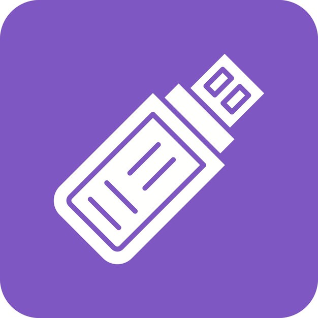 La imagen vectorial del icono USB se puede utilizar para la computación en la nube
