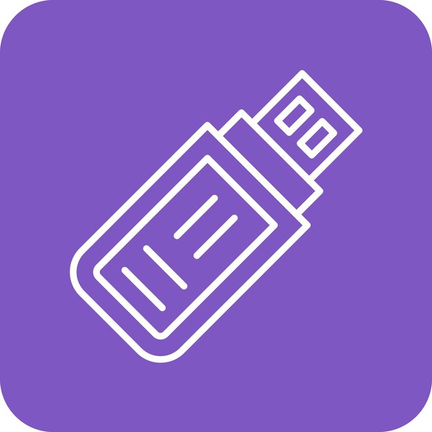 La imagen vectorial del icono USB se puede utilizar para la computación en la nube
