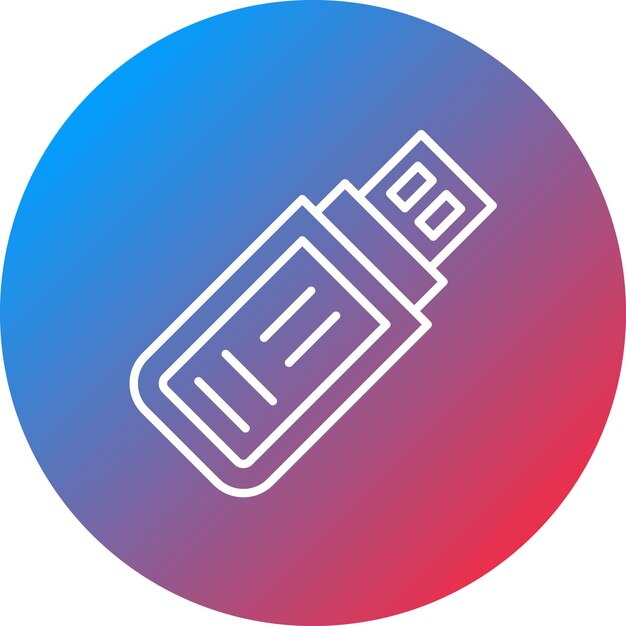 La imagen vectorial del icono USB se puede utilizar para la computación en la nube
