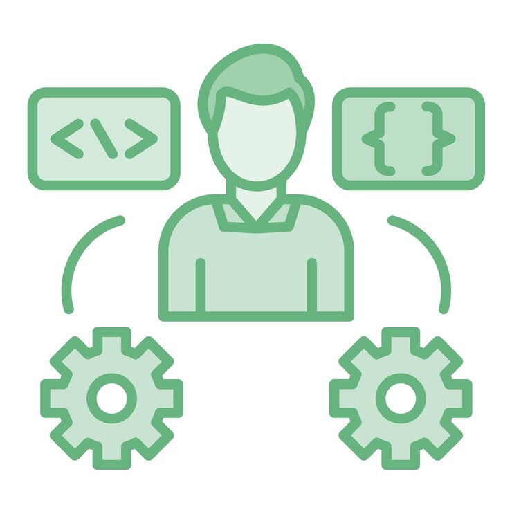 Vector imagen vectorial de icono de usuario experto en tecnología se puede usar sin código