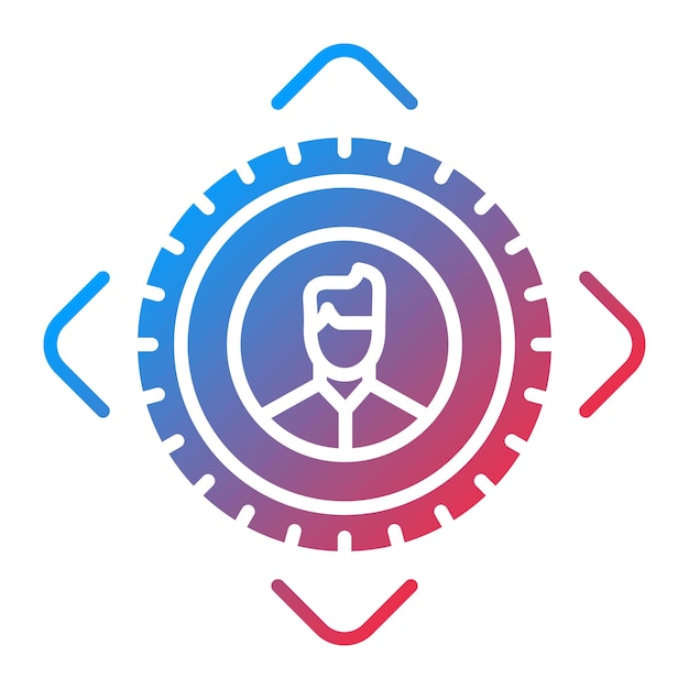 Imagen vectorial del icono del usuario objetivo Puede utilizarse para el marketing