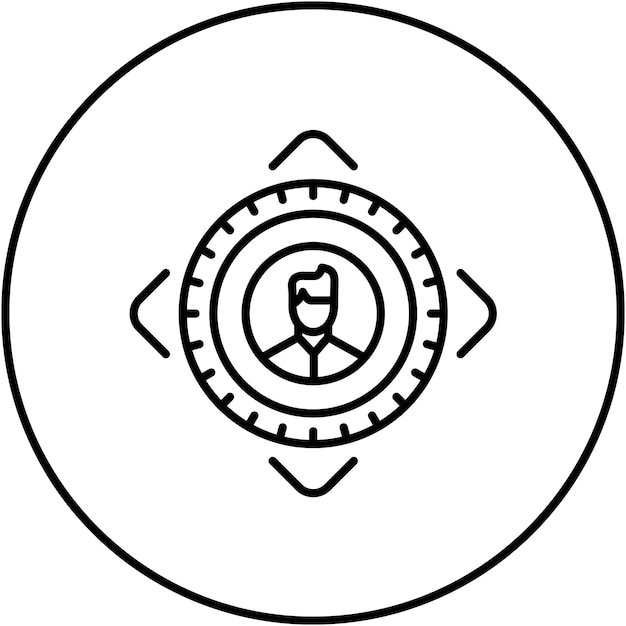 Imagen vectorial del icono del usuario objetivo Puede utilizarse para el marketing