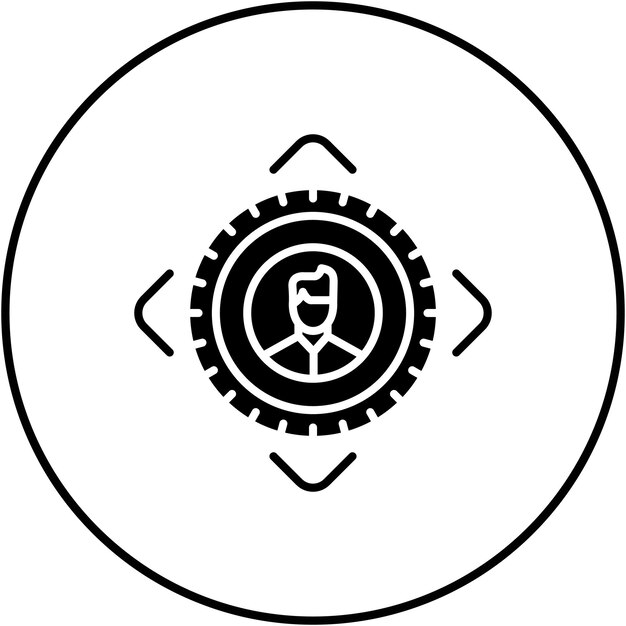 Imagen vectorial del icono del usuario objetivo Puede utilizarse para el marketing