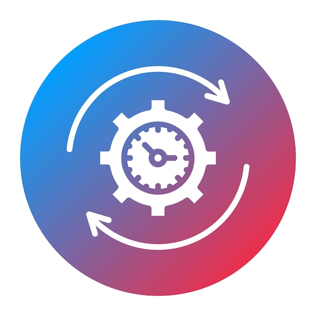 Imagen vectorial del icono de utilización de la capacidad Se puede utilizar para la gestión de operaciones