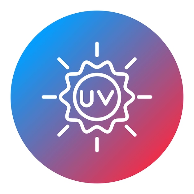 Imagen vectorial de icono UV Puede utilizarse para la dermatología