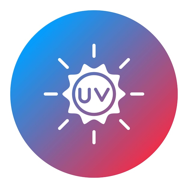 Imagen vectorial de icono UV Puede utilizarse para la dermatología