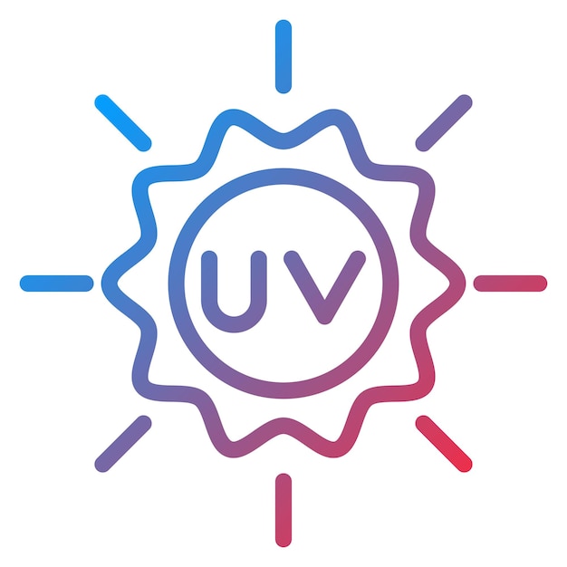 Imagen vectorial de icono UV Puede utilizarse para la dermatología