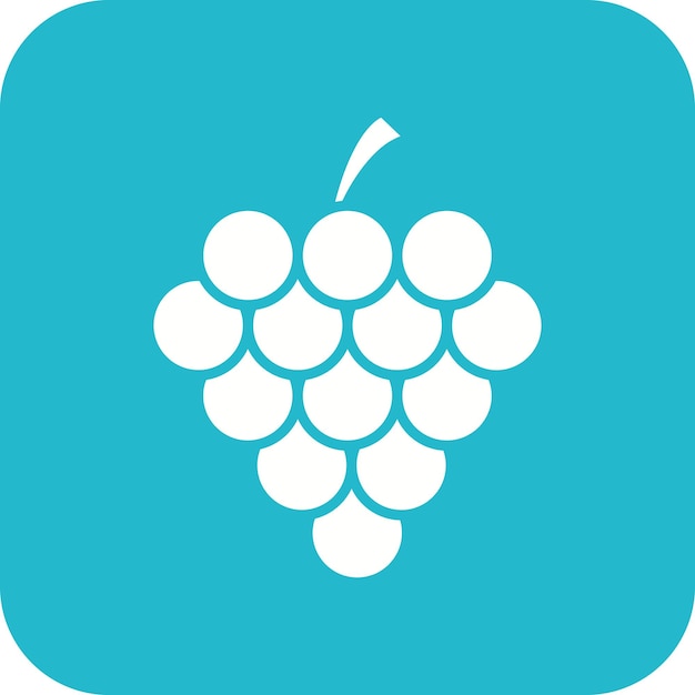 Imagen vectorial del icono de la uva Se puede usar para frutas y verduras