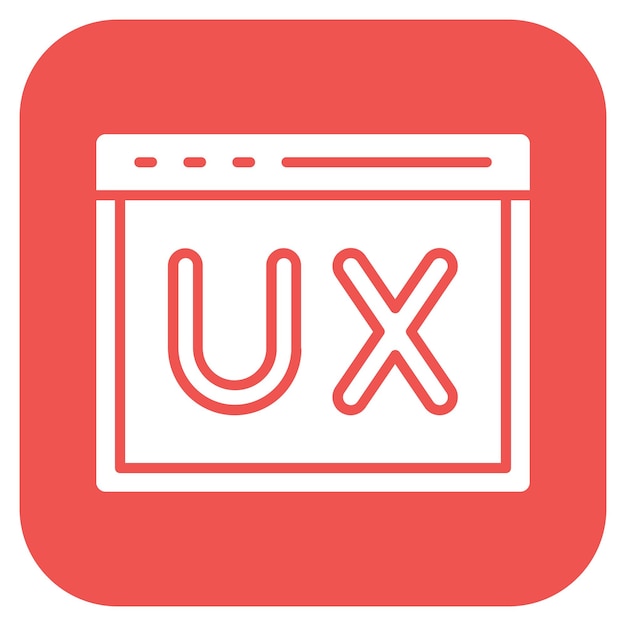 Imagen vectorial de icono Ux Se puede usar para Ciencias de la Computación
