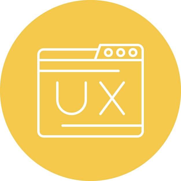 Imagen vectorial de icono Ux Se puede utilizar para la Agencia de Medios