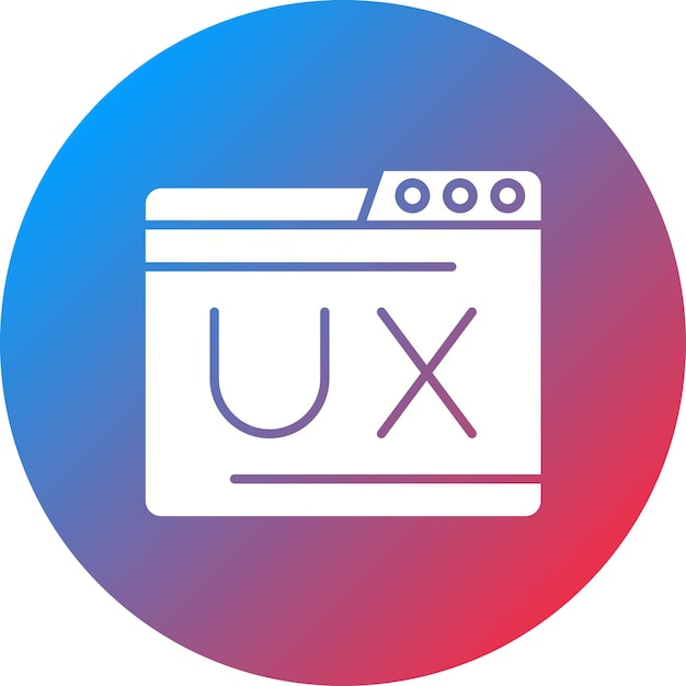 Imagen vectorial de icono Ux Se puede utilizar para la Agencia de Medios