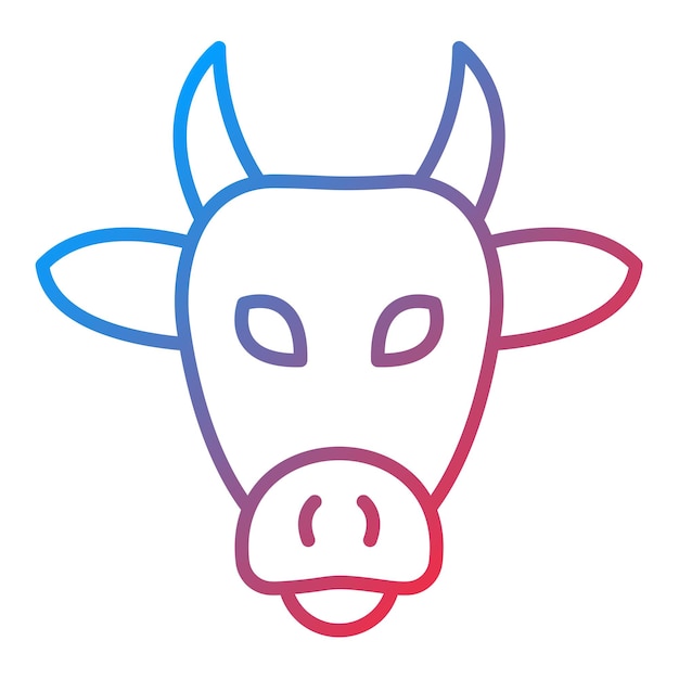 La imagen vectorial del icono de la vaca se puede utilizar para Village