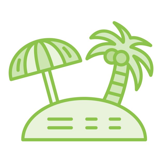Imagen vectorial del icono de vacaciones en la playa Se puede utilizar para la agencia de viajes