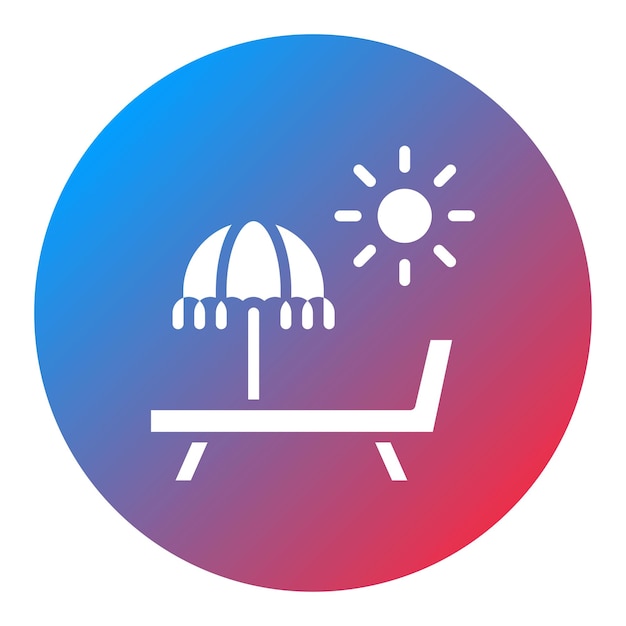Imagen vectorial del icono de vacaciones Se puede usar para Aventura
