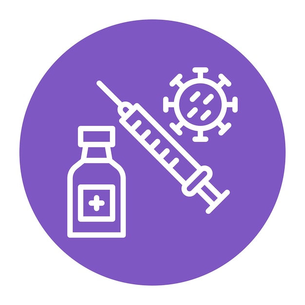 Imagen vectorial del icono de la vacuna Puede utilizarse para la tuberculosis