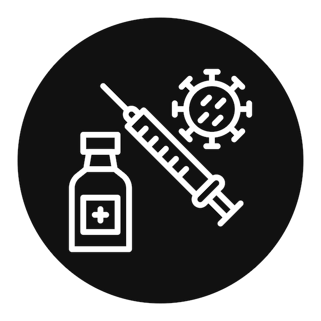 Imagen vectorial del icono de la vacuna Puede utilizarse para la tuberculosis