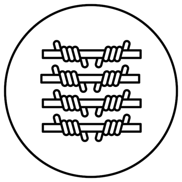 Imagen vectorial del icono de la valla de alambre Se puede usar para Crime and Law