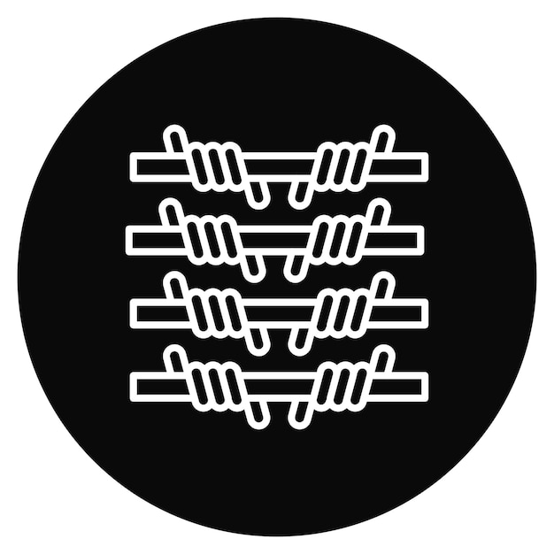 Imagen vectorial del icono de la valla de alambre Se puede usar para Crime and Law