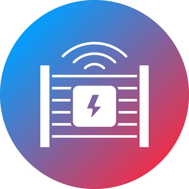 Imagen vectorial del icono de la valla eléctrica Se puede utilizar para el hogar inteligente