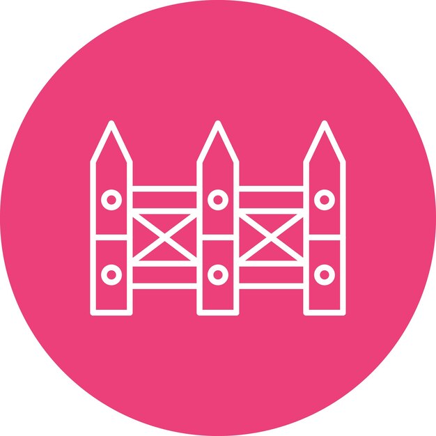 La imagen vectorial del icono de la valla se puede utilizar para Village