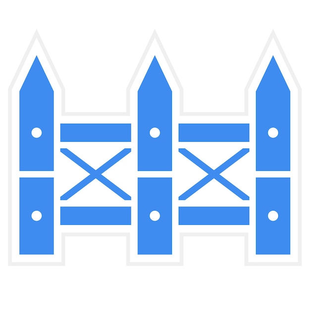La imagen vectorial del icono de la valla se puede utilizar para Village
