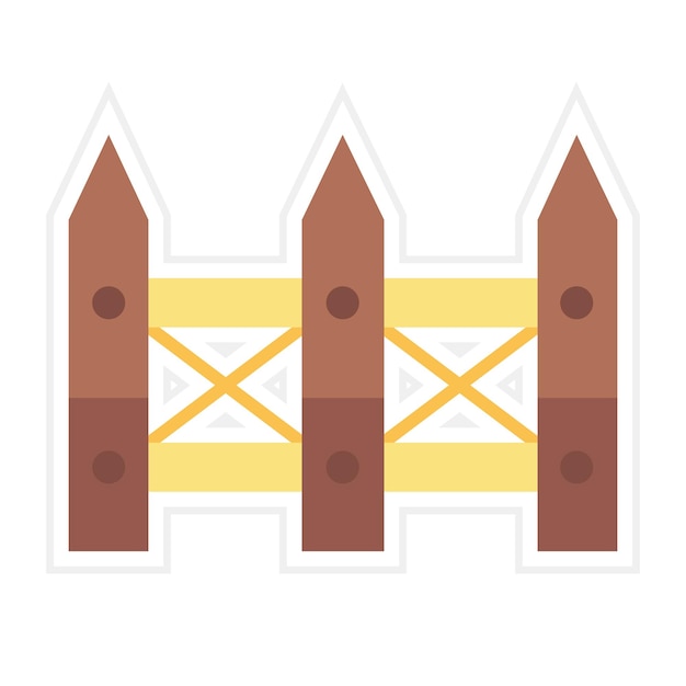 La imagen vectorial del icono de la valla se puede utilizar para Village