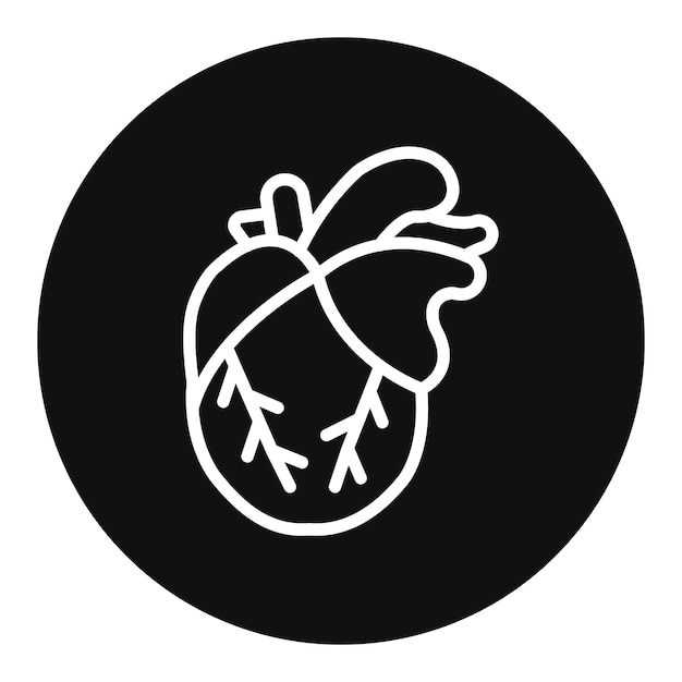 Imagen vectorial del icono de la válvula cardíaca Se puede utilizar para cardiología