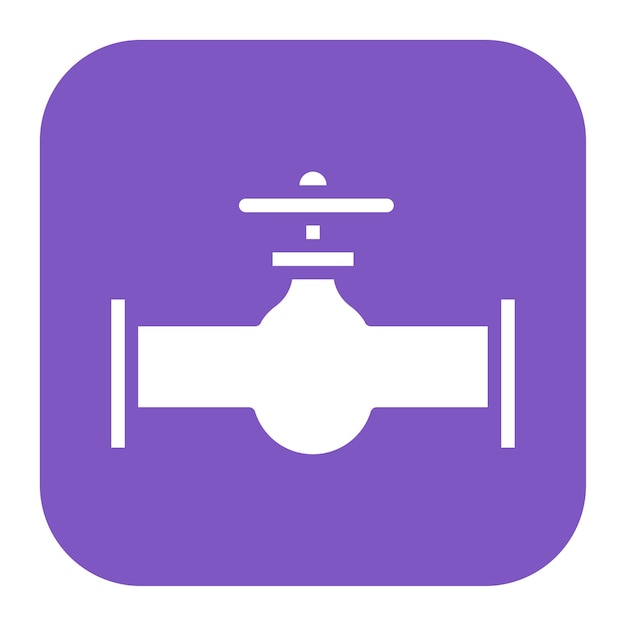 Imagen vectorial del icono de la válvula de entrada Puede utilizarse para el tratamiento del agua