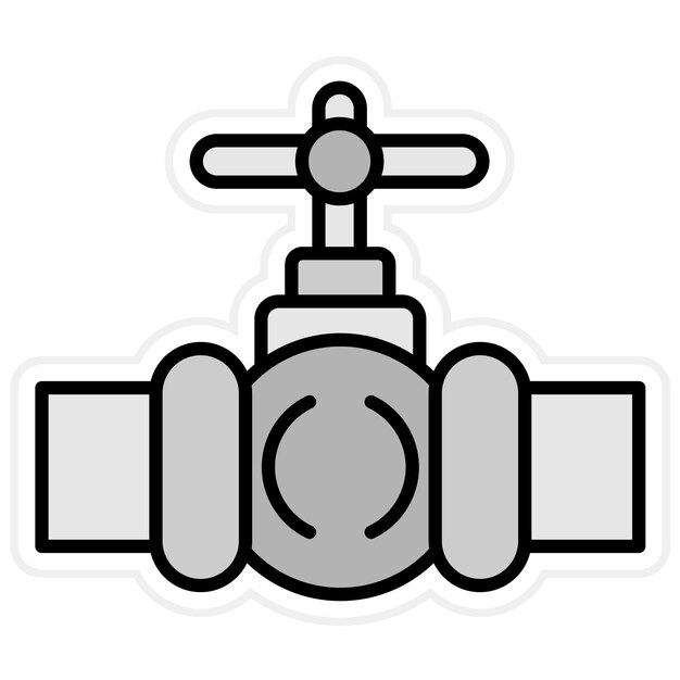 Imagen vectorial del icono de la válvula Se puede utilizar para la fontanería