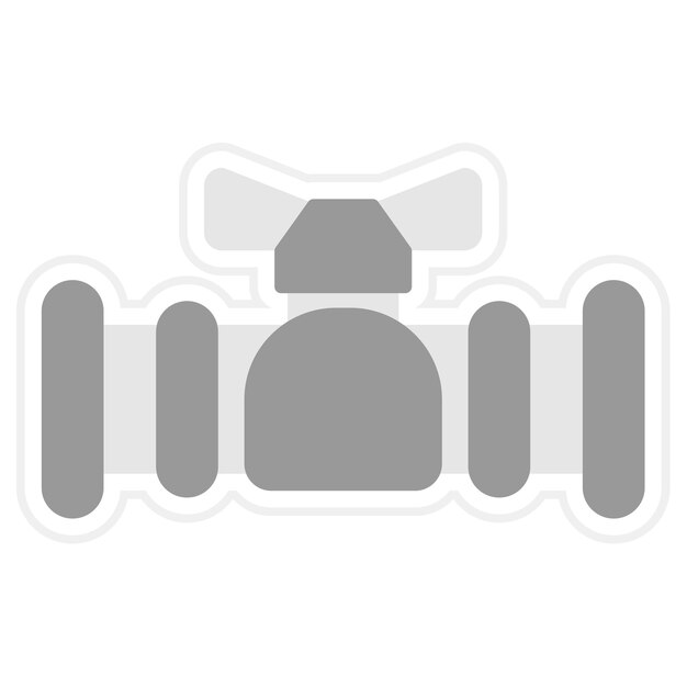 Imagen vectorial del icono de la válvula de la silla de montar Se puede utilizar para la fontanería