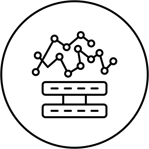 Imagen vectorial de icono de variabilidad Se puede utilizar para Big Data