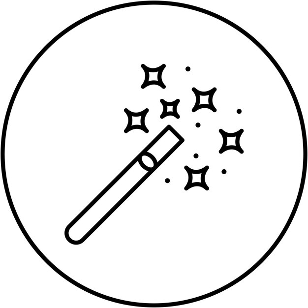 Imagen vectorial del icono de la varita mágica Se puede usar para Halloween