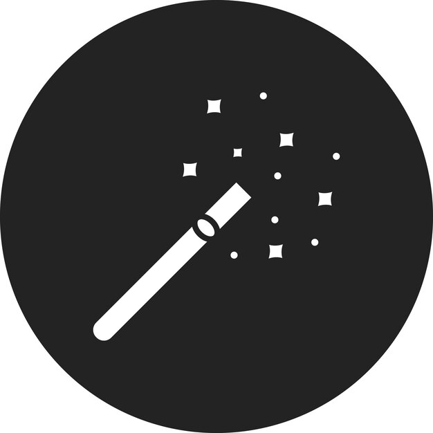 Imagen vectorial del icono de la varita mágica Se puede usar para Halloween