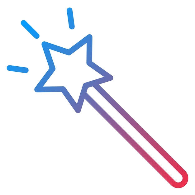 Imagen vectorial del icono de la varita Se puede utilizar para el merchandising
