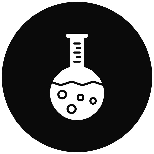 Imagen vectorial del icono del vaso Se puede usar para química