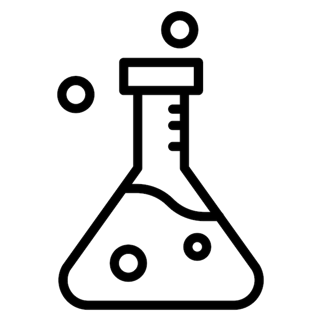 La imagen vectorial del icono del vaso se puede utilizar para el laboratorio