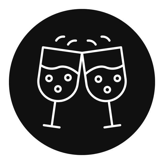 Imagen vectorial del icono del vaso de whisky Se puede usar para el Día del Padre