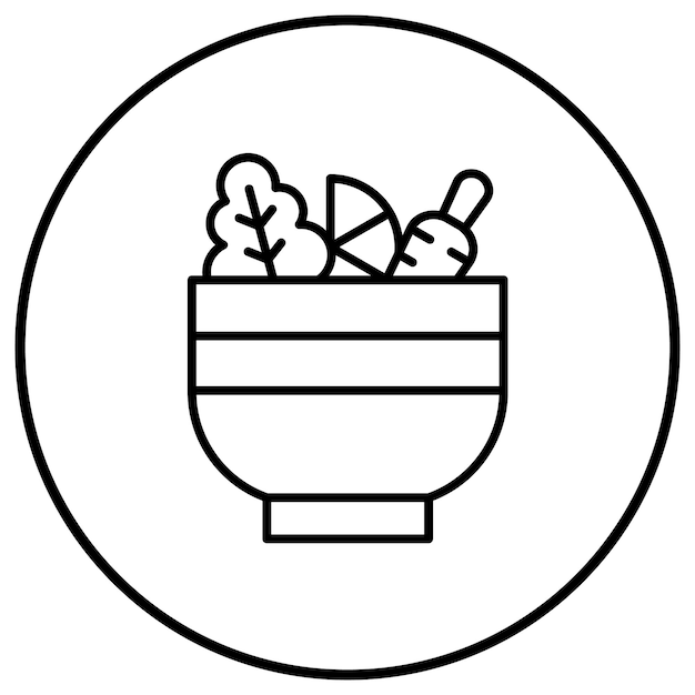 Imagen vectorial de icono vegetal Se puede usar para Restaurante