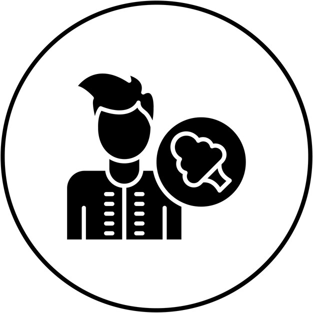 Imagen vectorial de icono vegetariano Se puede usar para catering