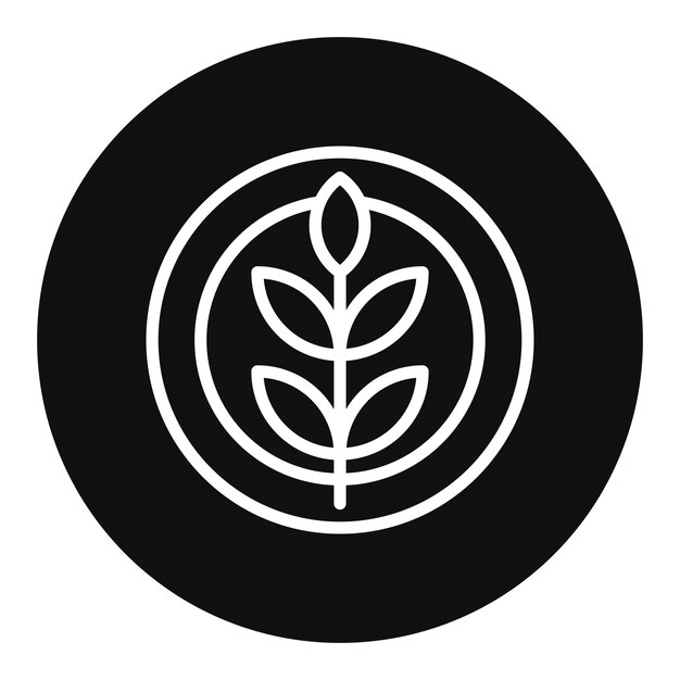 La imagen vectorial del icono vegetariano se puede utilizar para la nutrición