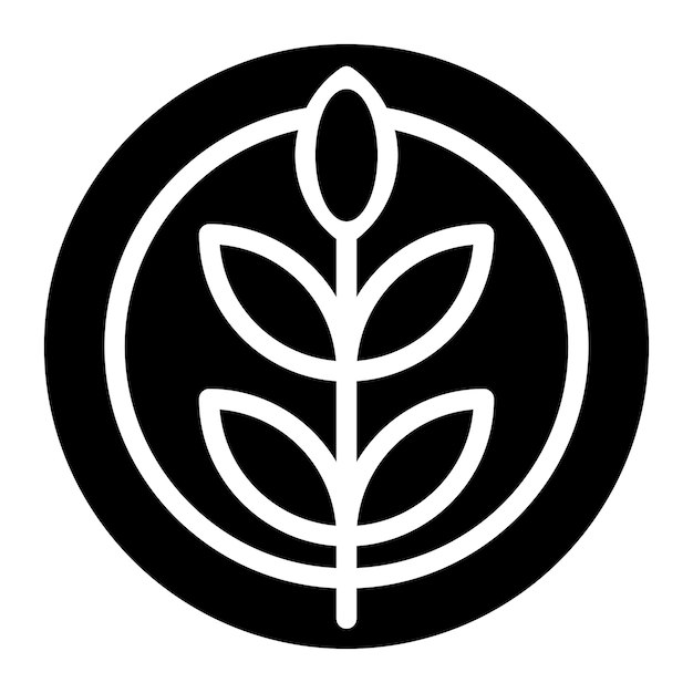 La imagen vectorial del icono vegetariano se puede utilizar para la nutrición