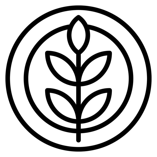 La imagen vectorial del icono vegetariano se puede utilizar para la nutrición
