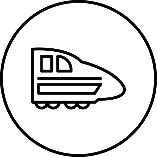 Imagen vectorial del ícono del vehículo Maglev Puede utilizarse para el ferrocarril