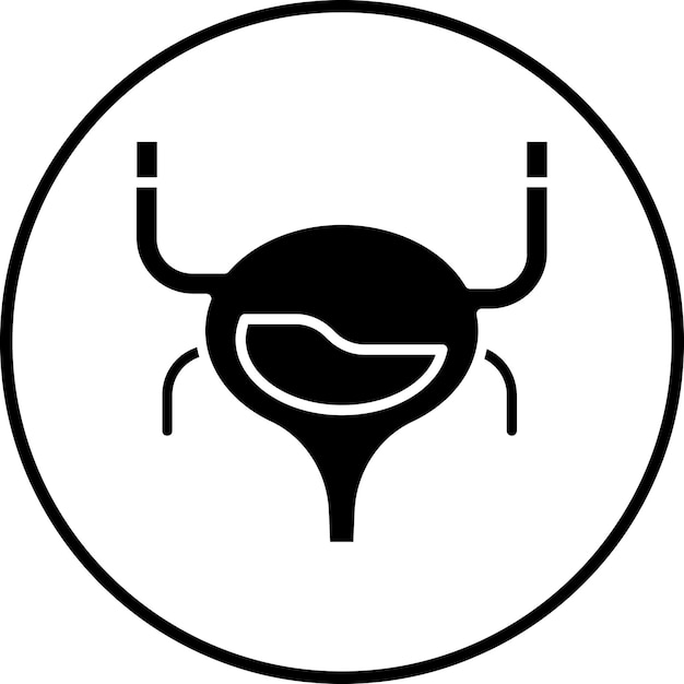 Imagen vectorial del icono de la vejiga Se puede utilizar para la anatomía humana