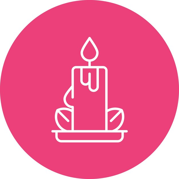 Imagen vectorial del icono de la vela perfumada Se puede utilizar para la comodidad