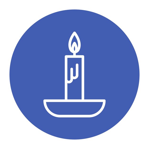 Imagen vectorial del icono de la vela Se puede usar para el Carnaval