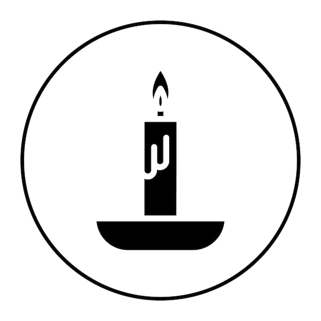 Imagen vectorial del icono de la vela Se puede usar para el Carnaval
