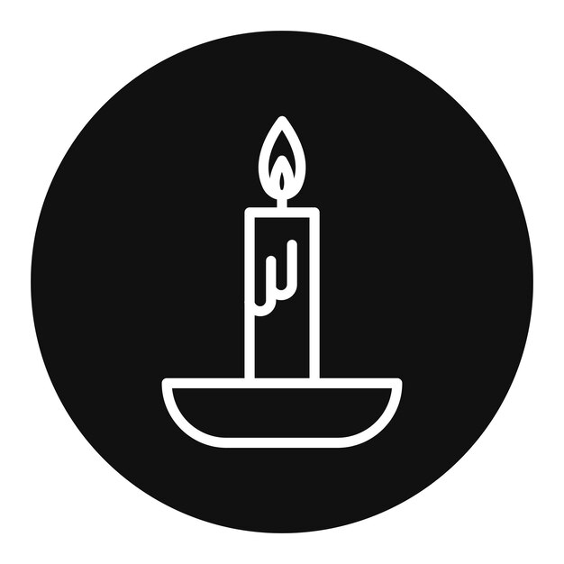 Imagen vectorial del icono de la vela Se puede usar para el Carnaval